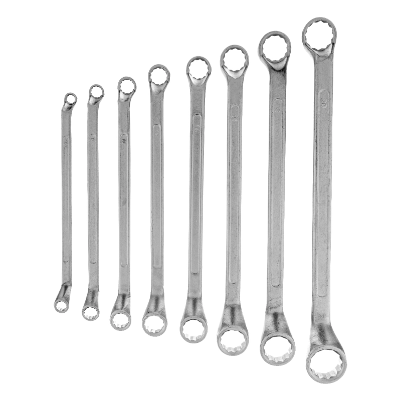 Набор ключей накидных, 6-22 мм, 8 шт, хромированные Sparta (153755)
