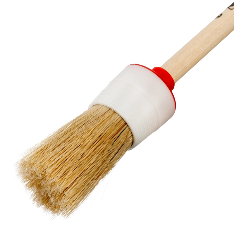 Кисть круглая № 6 (30 мм) натуральная щетина, деревянная ручка MTX (82076)