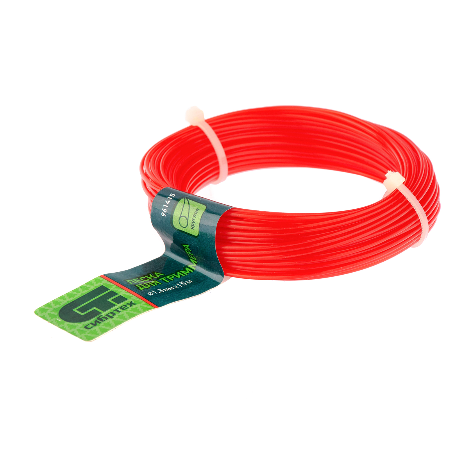 Леска для триммера круглая, 1.3 мм х 15 м, Сибртех (961415)