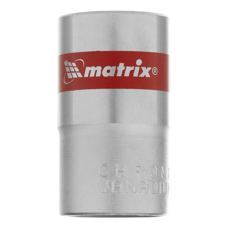 Головка торцевая, 16 мм, шестигранная, CrV, под квадрат 1/2, хромированная Matrix (13116)