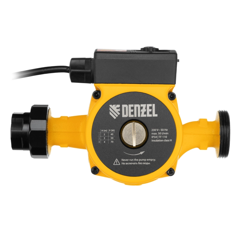 Циркуляционный насос CP25-4, напор 4 м, 50 л/мин, 1 м кабель, монт. длина 180 мм Denzel (99410)