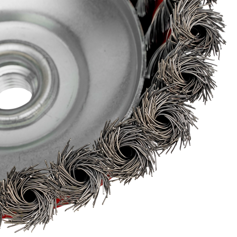 Щетка для УШМ, 100 мм, М14, "чашка", крученая проволока 0.35 мм Matrix (74615)