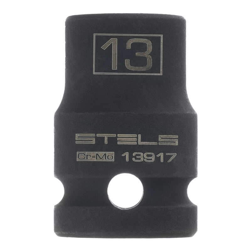 Головка ударная шестигранная, 13 мм, 1/2, CrMo Stels (13917)