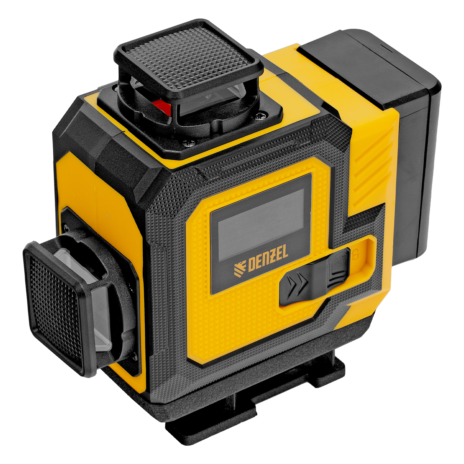 Лазерный уровень мультипризменный DLV-360-4C, 30 м, зеленый луч, Li-Ion 2,4 Aч, кейс Denzel (35081)