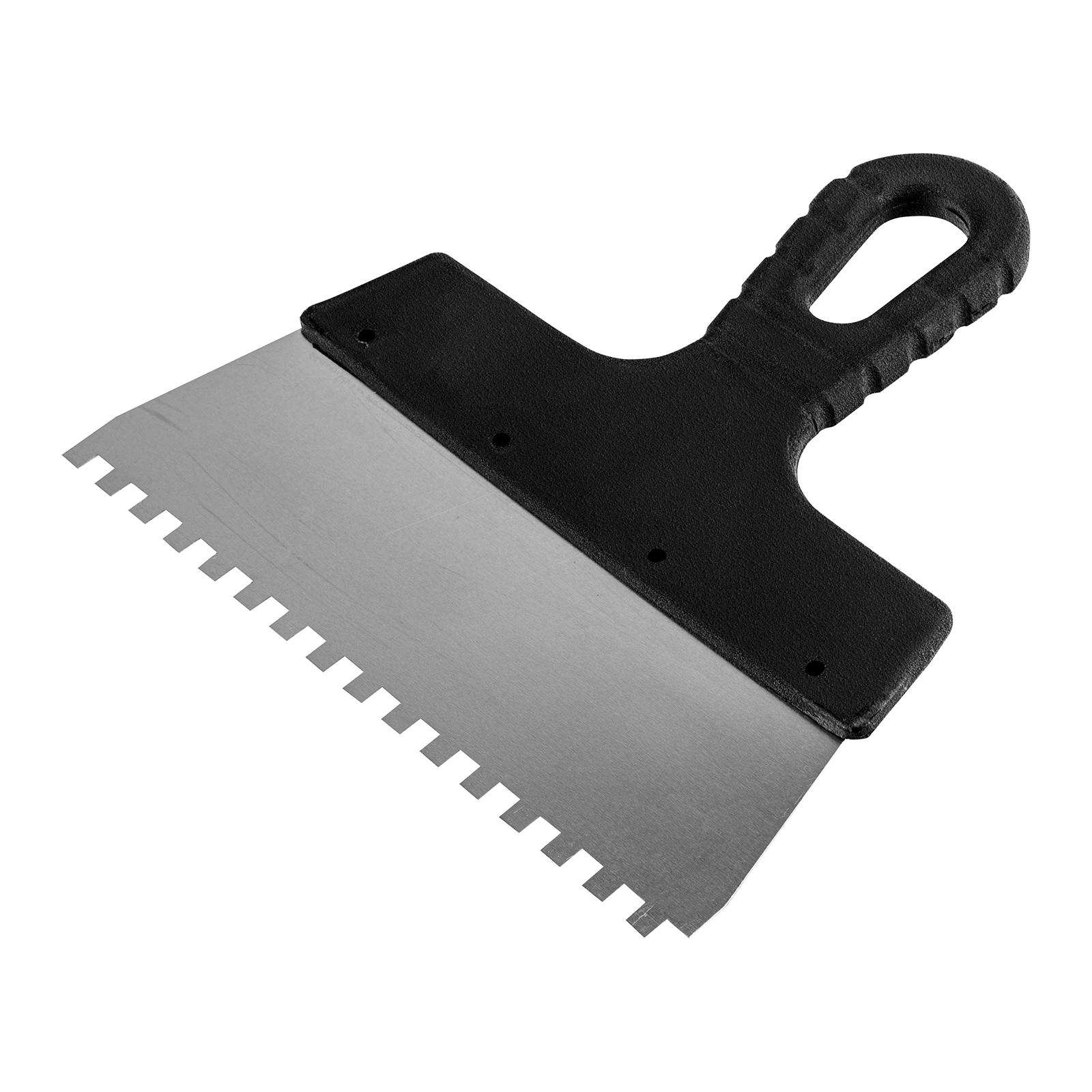 Шпатель из нержавеющей стали, 200 мм, зуб 6 х 6 мм, пластмассовая ручка Sparta (85158)