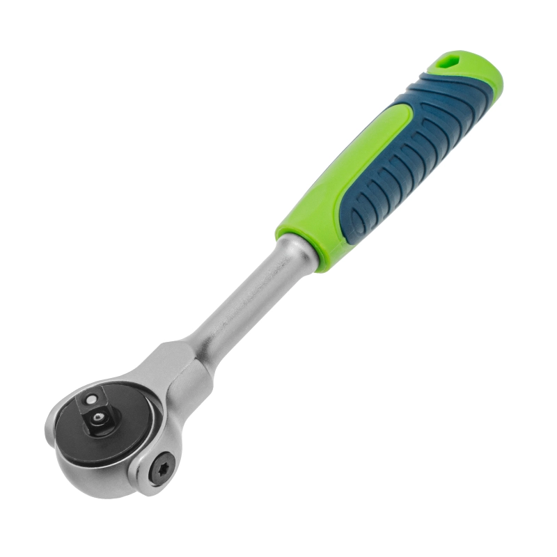 Ключ-трещотка 1/4", 72 зуба, поворотная голова, с быстрым сбросом Сибртех (14035)