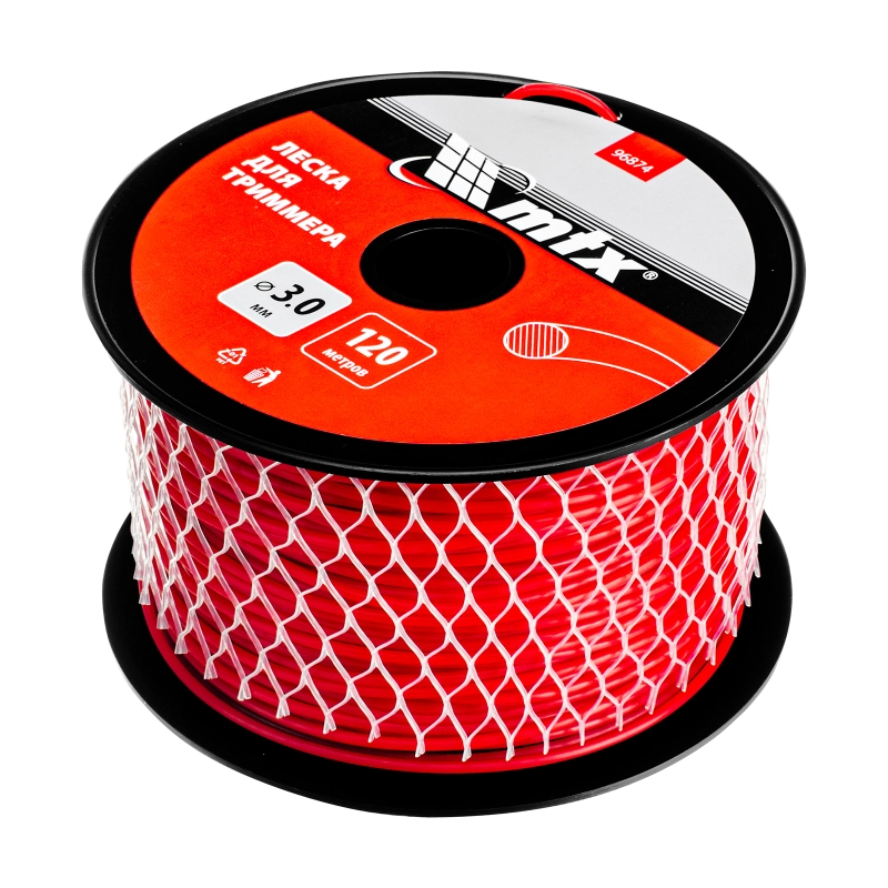 Леска для триммера круглая 3,0 мм х 120 м, на катушке MTX (96874)