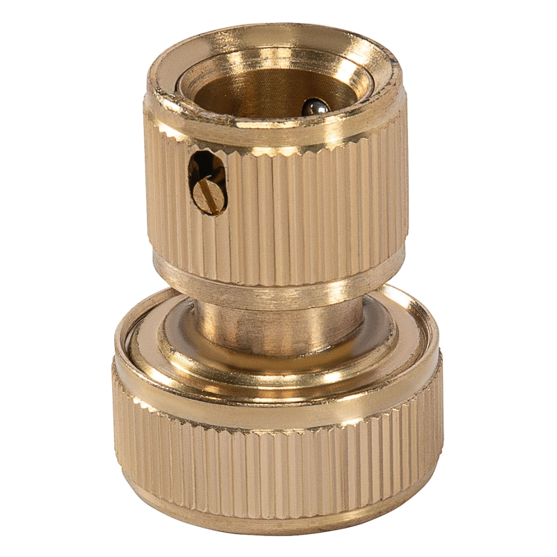 Набор для соединения шлангов 3/4, переходник, 2 соединителя, аквастоп, латунный Palisad (66211)