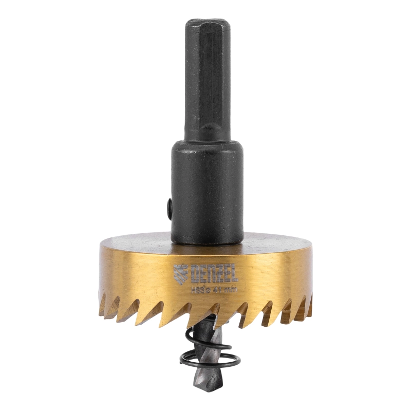 Коронка по металлу HSS, 41 мм, нитридтитановое покрытие Denzel (724113)