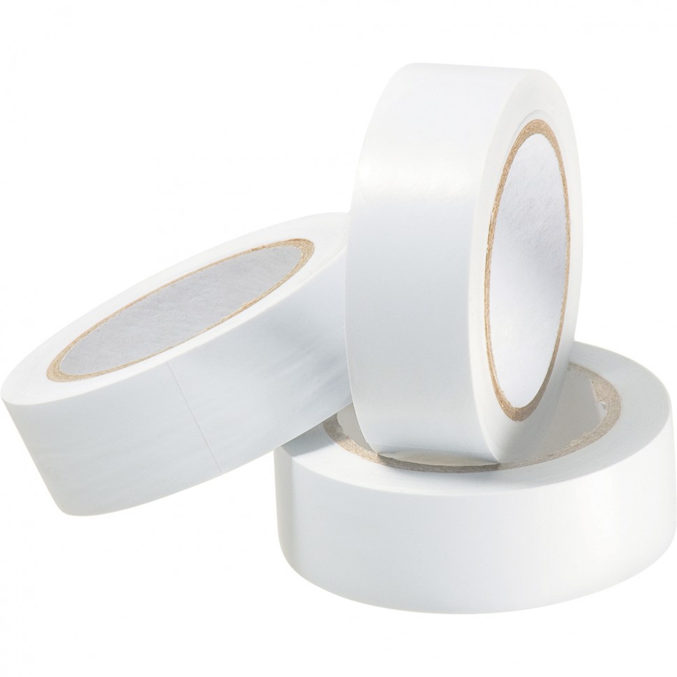 Набор изоленты белой, 19 мм х 10 м, 3 шт Matrix (88856)