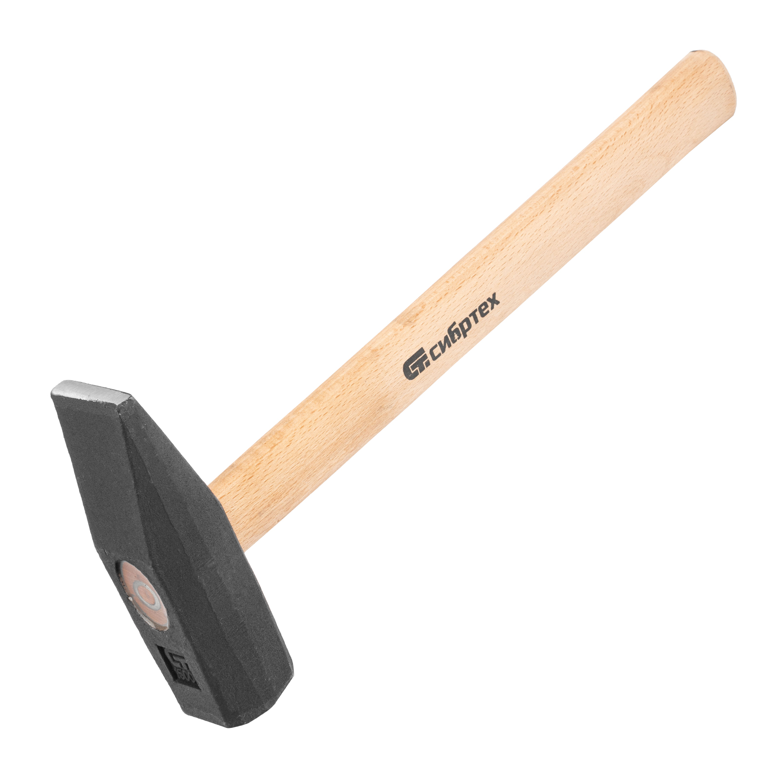 Молоток слесарный 1500 г, квадратный боек, деревянная рукоятка Сибртех (10223)