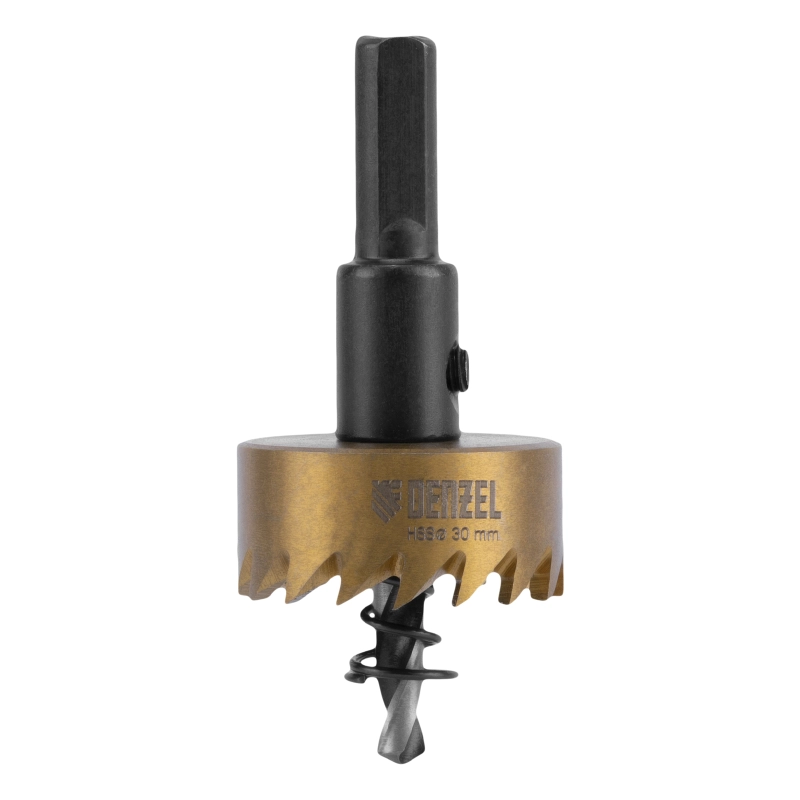 Коронка по металлу HSS, 30 мм, нитридтитановое покрытие Denzel (724108)