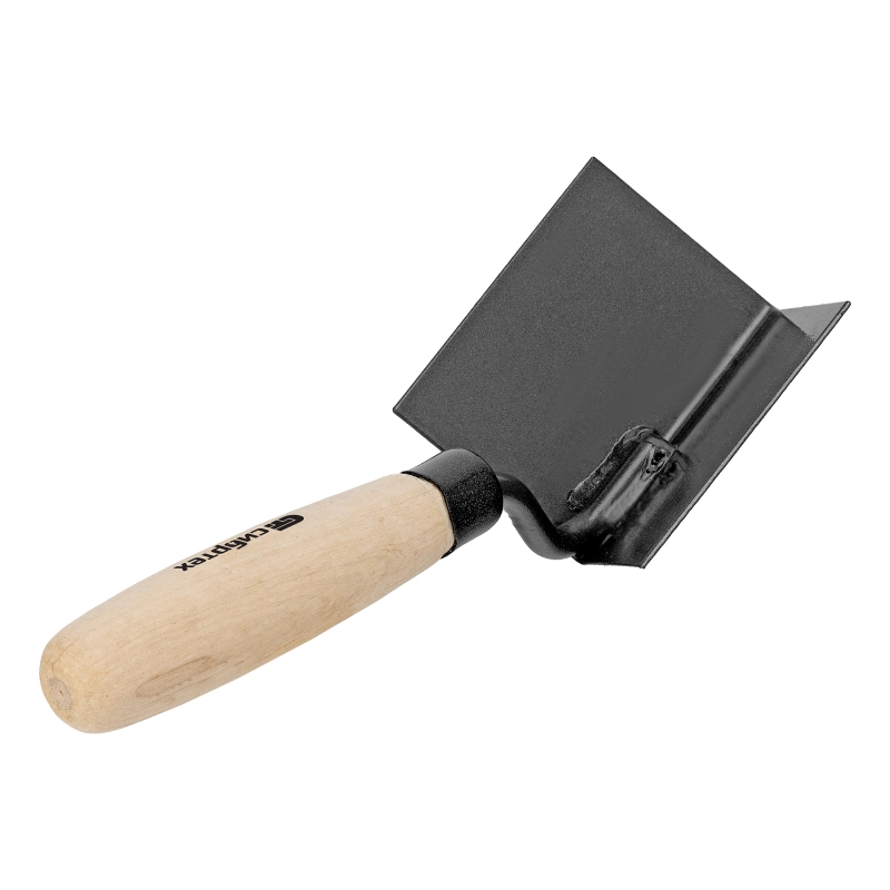 Кельма угловая, 80 х 60 х 60 мм, стальная, для внутренних углов, буковая ручка Сибртех (86307)