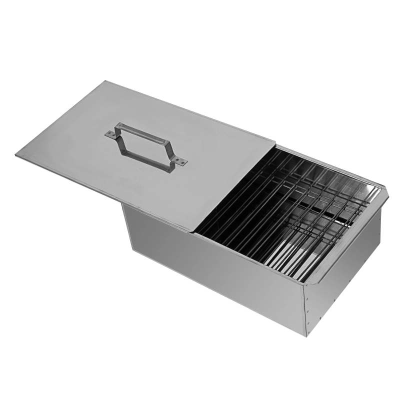 Коптильня двухъярусная 420 x 270 x 175 мм, нержавеющая сталь, 0.8 мм. с поддоном, Camping Palisad (69528)