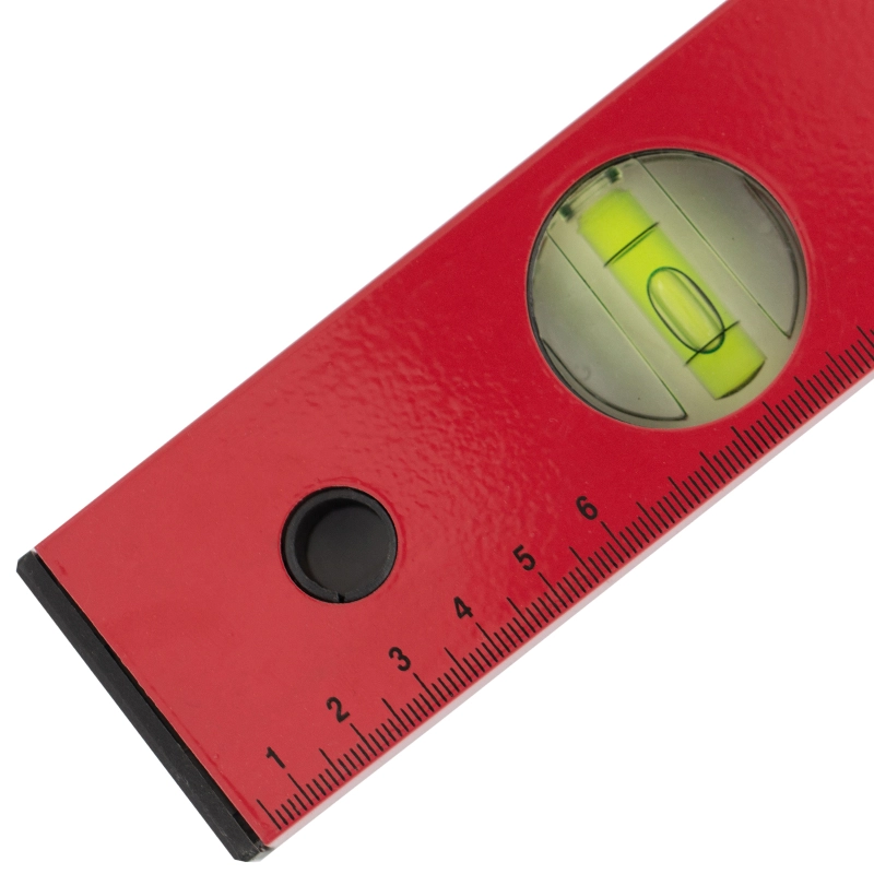 Уровень алюминиевый, 1800 мм, 3 глазка, красный, линейка MTX (332389)