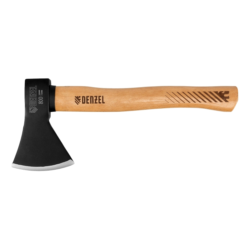 Топор, 800 г, кованый, буковое топорище Denzel (21633)