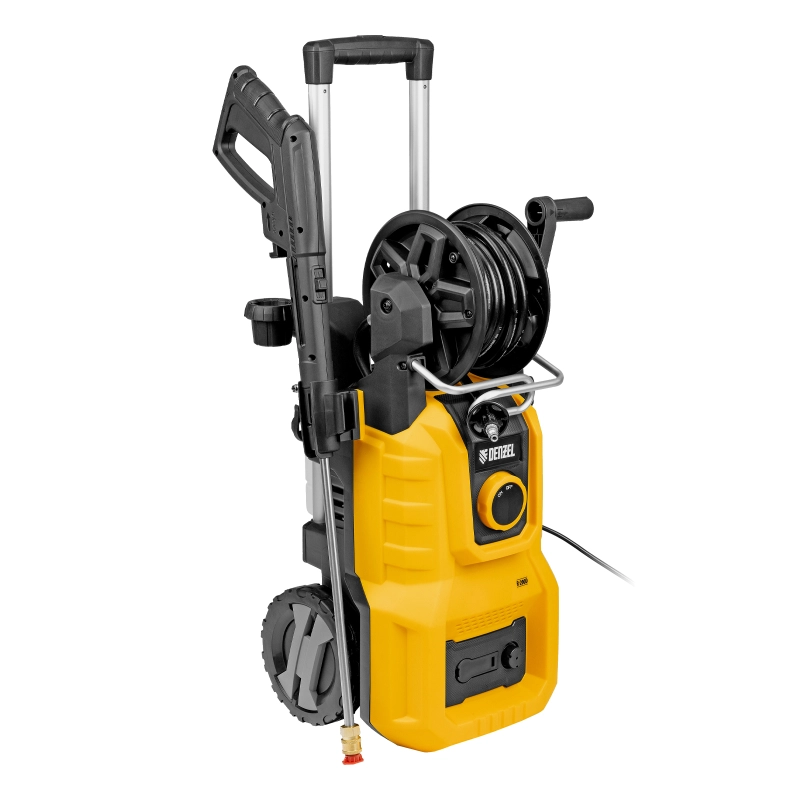 Моечная машина высокого давления R-200D, 2400 Вт, 200 бар, 420 л/ч, с барабаном// Denzel (58264)