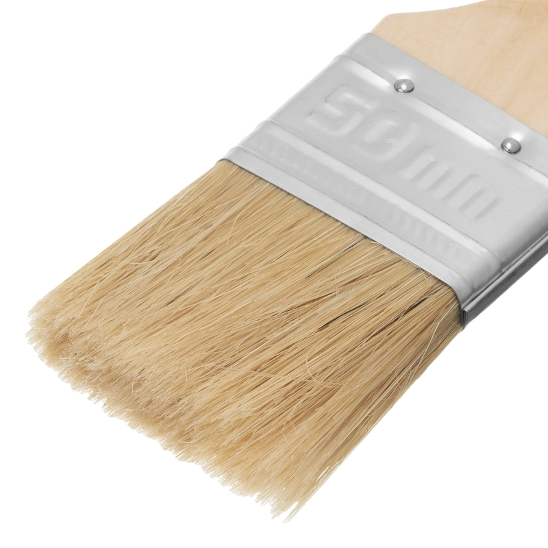 Кисть плоская "Стандарт" 2" (50 мм) натуральная щетина, деревянная ручка MTX (82530)