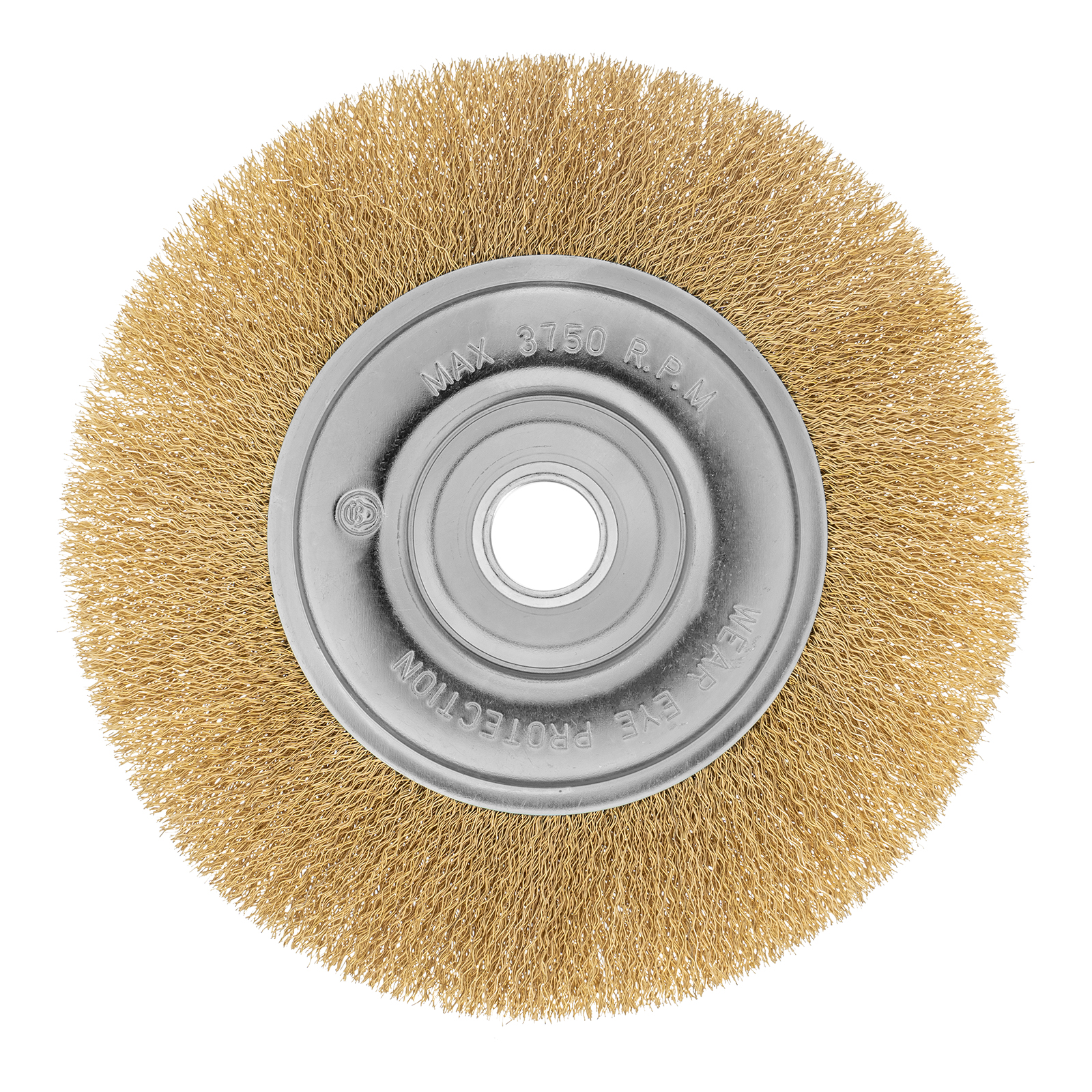 Щетка для УШМ, 200 мм, посадка 22.2 мм, плоская, латунированная витая проволока Matrix (74668)