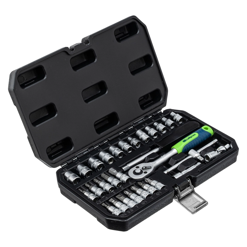 Набор инструментов, 1/4", пластиковый кейс, 29 предметов Сибртех (13392)