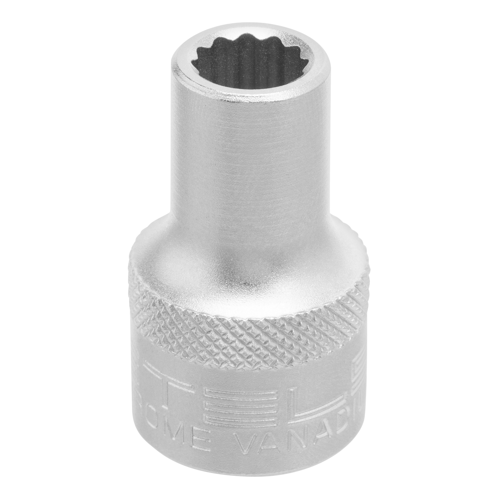 Головка торцевая, 9 мм, двенадцатигранная, CrV, под квадрат 1/2, хромированная Stels (13649)