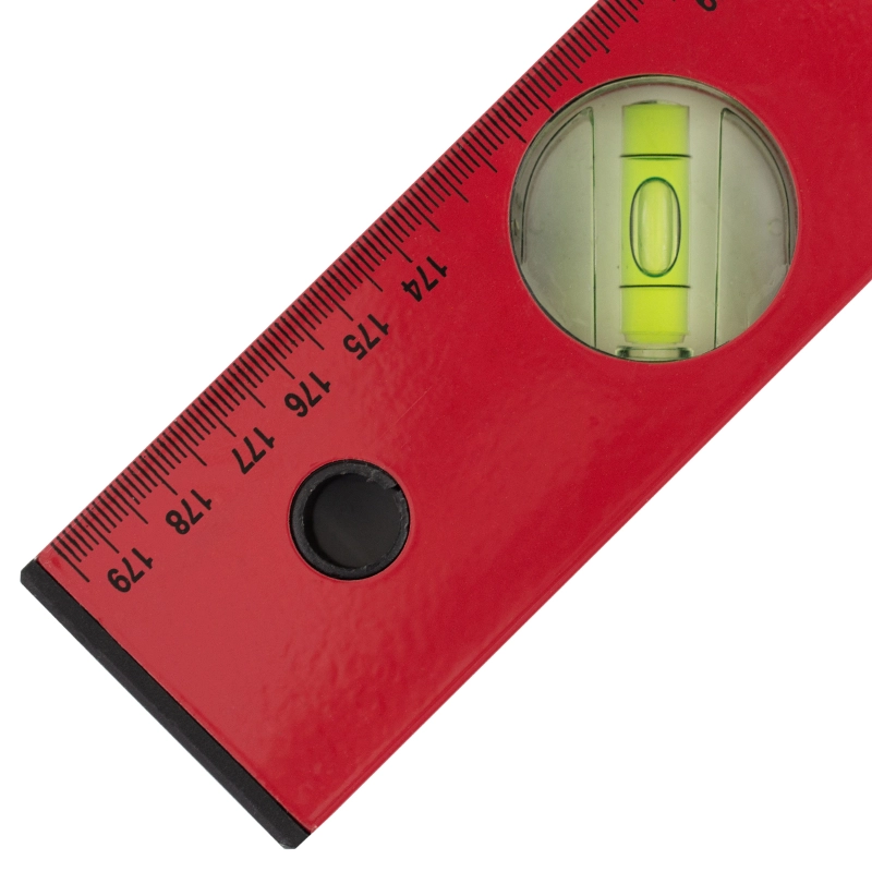 Уровень алюминиевый, 1800 мм, 3 глазка, красный, линейка MTX (332389)