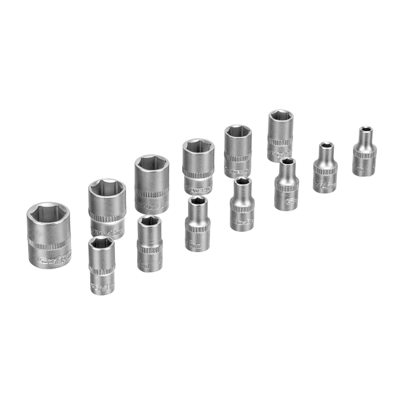 Набор инструментов, 1/2", 3/8", 1/4", пластиковый кейс 215 предм. Сибртех (14170)