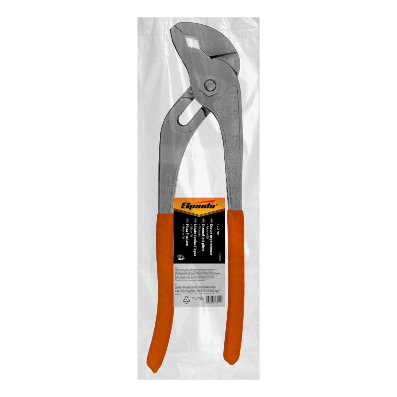 Клещи, 250 мм, переставные, рукоятки ПВХ Sparta (157185)