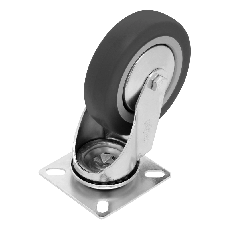 Колесо поворотное D 100 мм, крепление  платформенное Сибртех (68715)