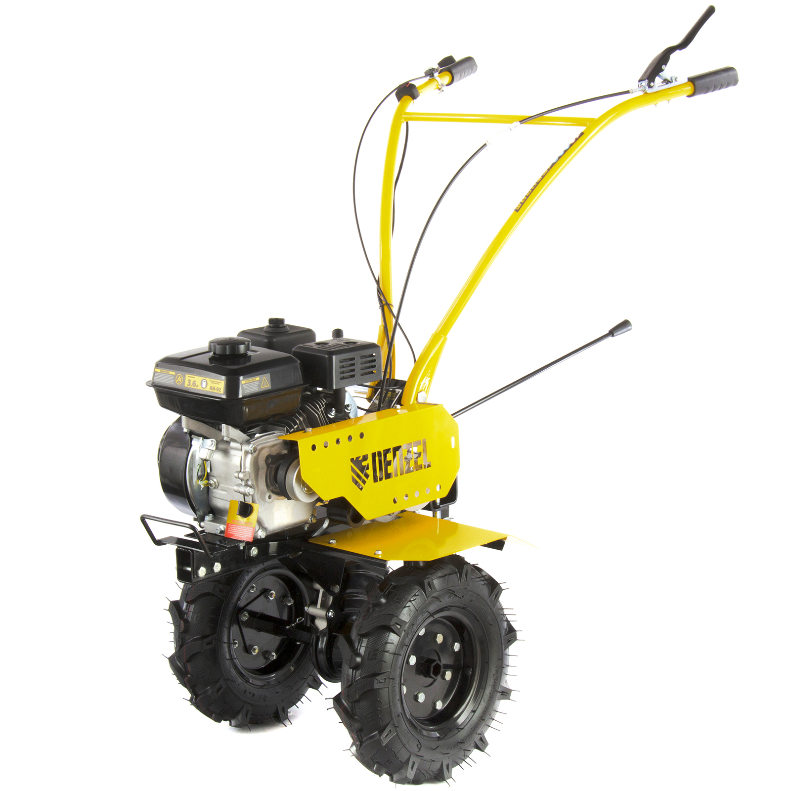 Мотоблок DPT-170, 7 л.с, ременное сцепление, ширина 85 см, глубина 35 см, фрез 3 х 3, ШОМ, передачи 2В/1Н Denzel (56401)