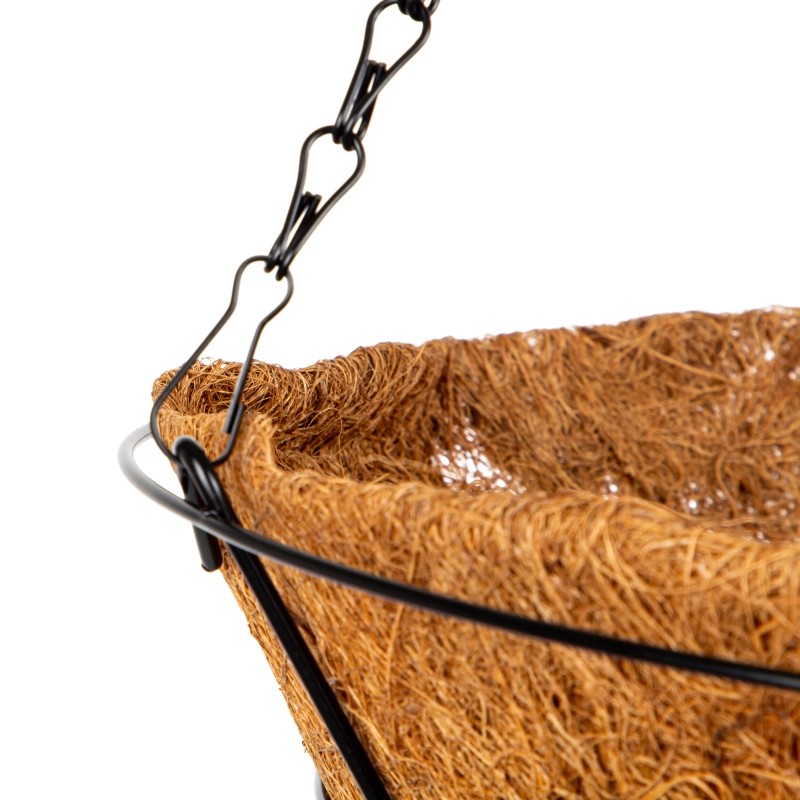 Кашпо подвесное с вкладышем из коковиты, конус D 35 см Palisad (69022)