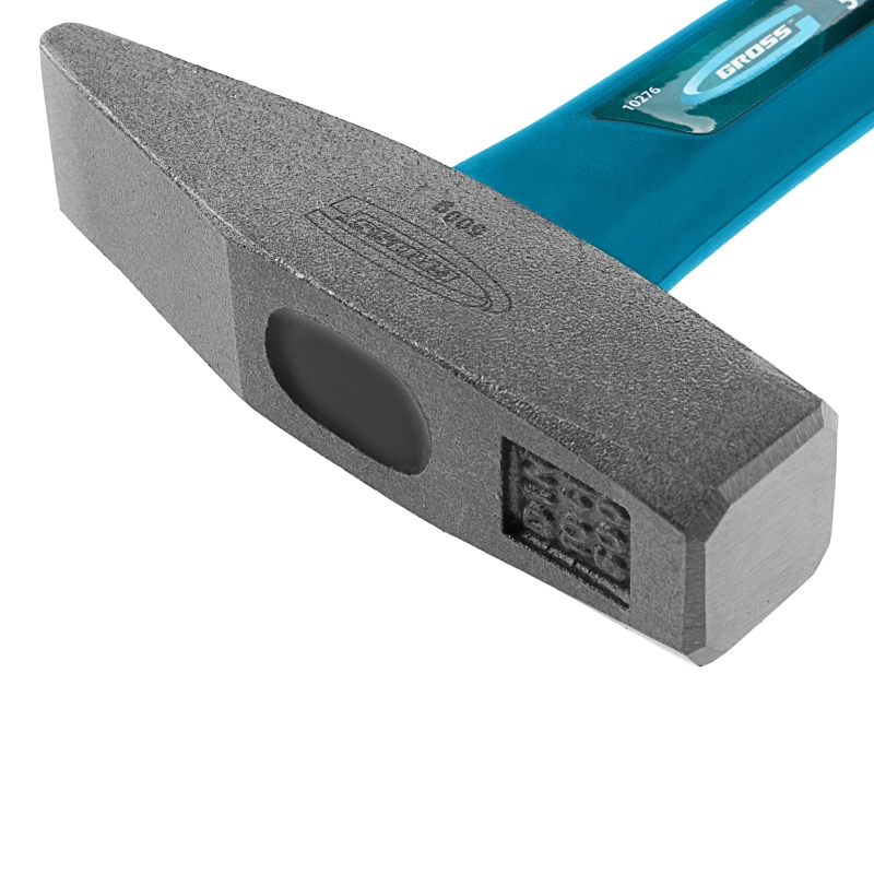 Молоток слесарный, 500 г, квадратный боек, фибергласовая обрезиненная рукоятка Gross (10276)