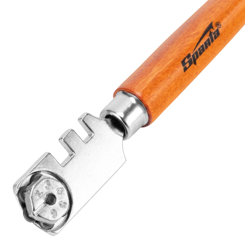 Стеклорез шестироликовый с деревянной рукояткой Sparta (872235)