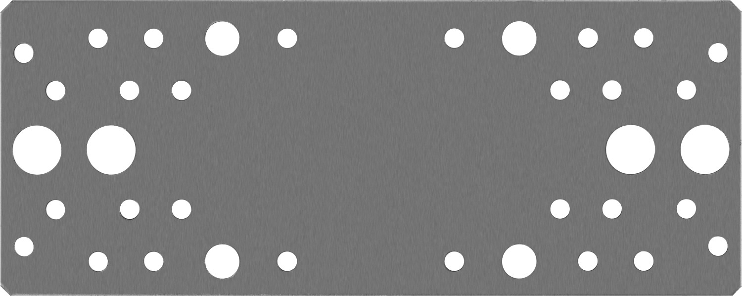 ЗУБР КП-2.0, 200 x 80 x 2 мм, цинк, крепежная пластина (310236-200-80)