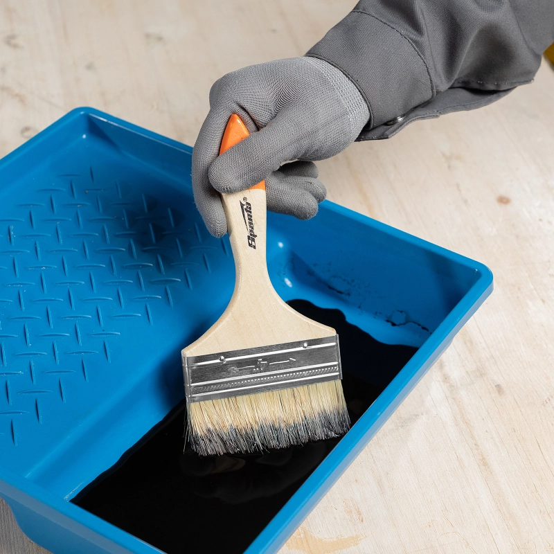 Кисть плоская Slimline 4" (100 мм) натуральная щетина, деревянная ручка Sparta (824455)