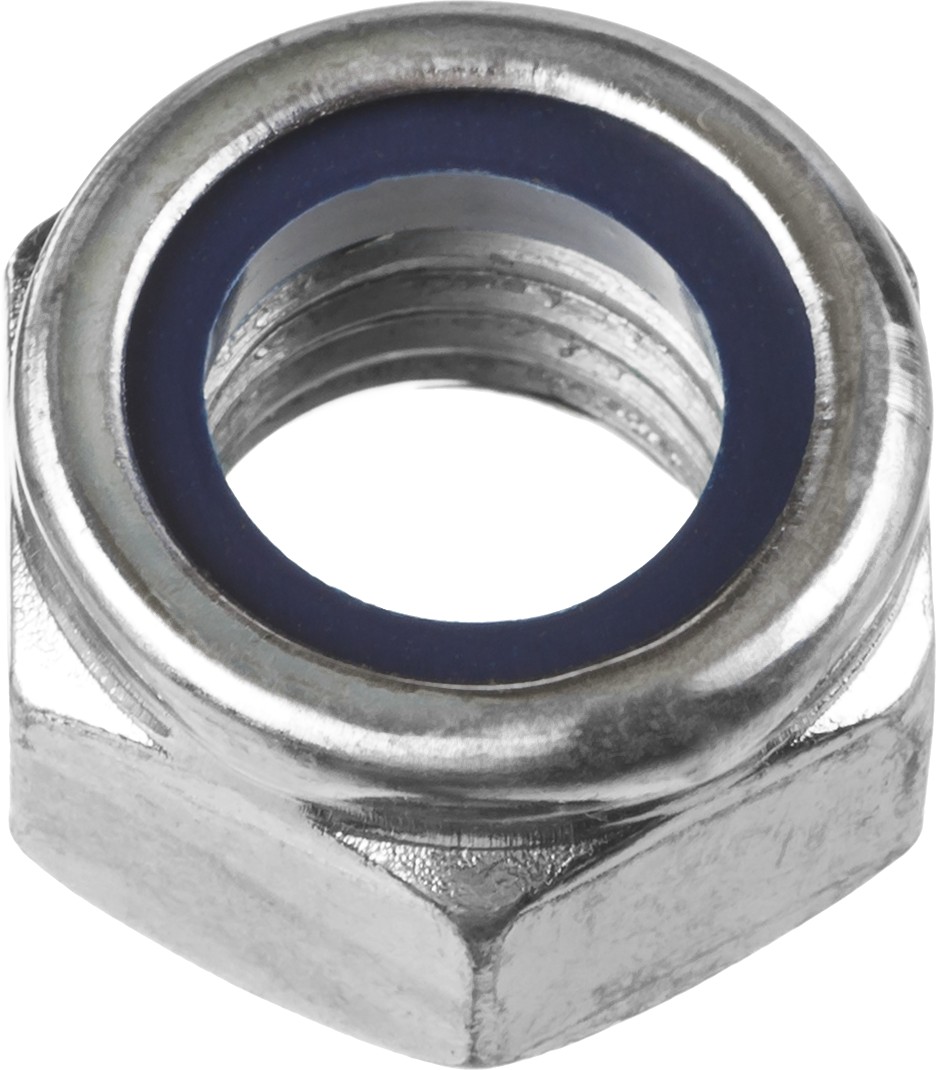 ЗУБР DIN 985, кл. пр. 6, M20, цинк, 5 кг, самостопорящаяся гайка с нейлоновым кольцом (303580-20)