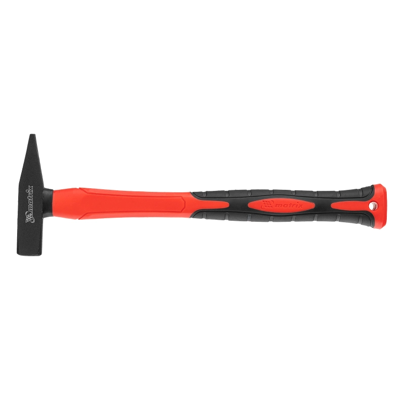 Молоток слесарный optimal, 200 г, фибергласовая обрезиненная рукоятка, квадратный боек Matrix (10366)