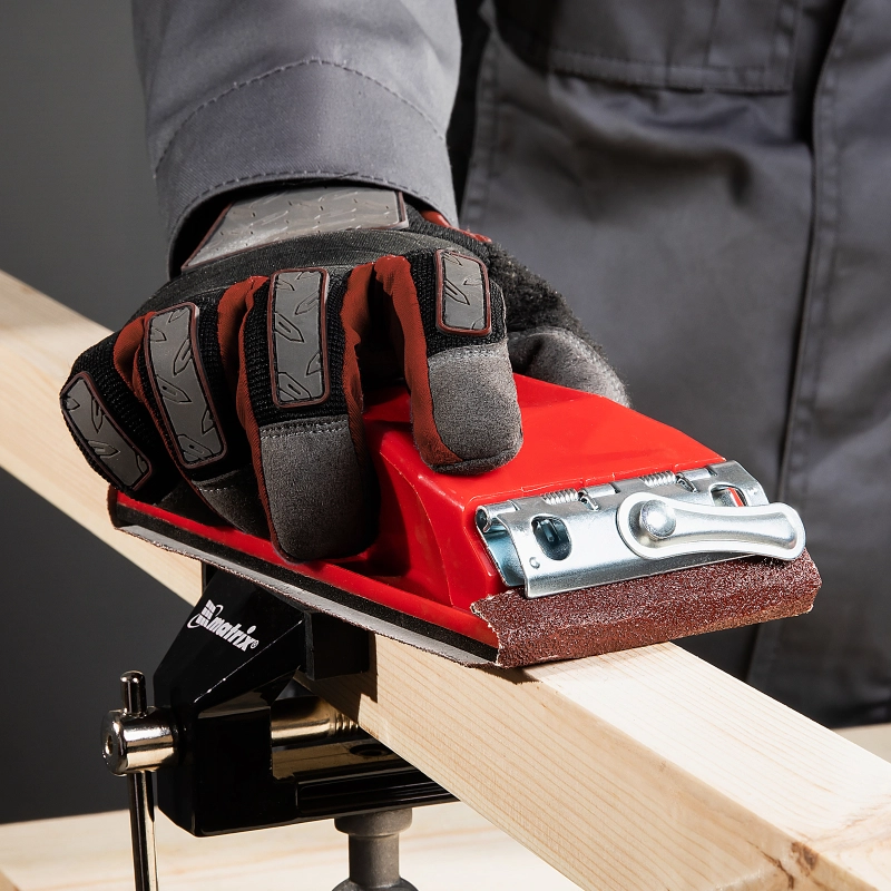 Брусок для шлифования, 160 х 85 мм, пластиковый с зажимами Matrix (75820)