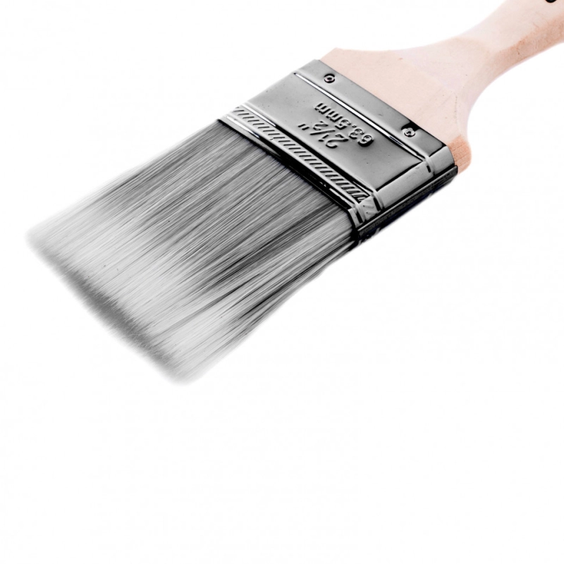 Кисть плоская Platinum 2.5", искусственная щетина, деревянная ручка MTX (83330)