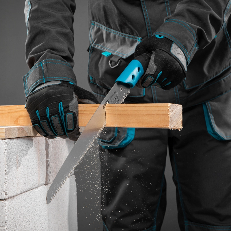 Пила по дереву Piranha, универсальные для кемпинга и сада, 330 мм, 9-10 TPI, каленый зуб 3D, двухкомпонентная рукоятка, пенал Gross (23612)