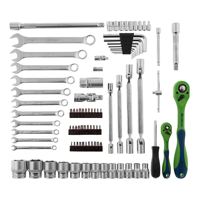 Набор инструментов 89 предметов, CrV 1/2", 1/4" Сибртех (13529)