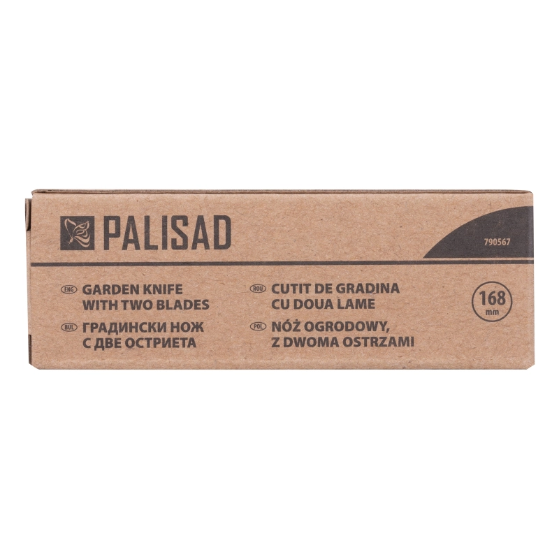 Нож садовый, 168 мм, складной, с двумя лезвиями, пластиковая рукоятка Palisad (790567)