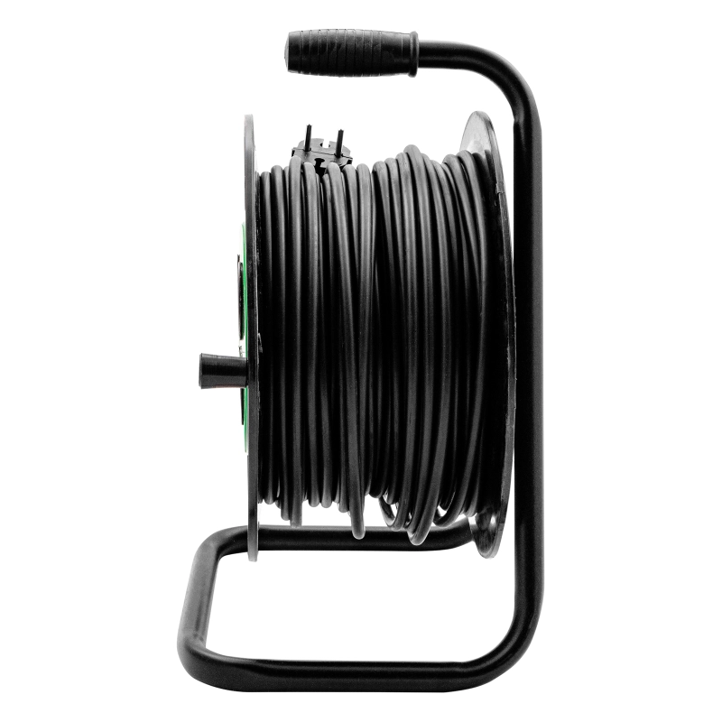 Удлинитель силовой 50 м, 10А, тип УХ10, ПВС, на кабельной катушке, 4 розетки без заземления Сибртех (95855)