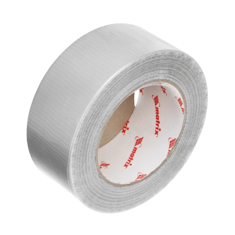 Лента клейкая армированная, влагостойкая, 48 мм х 45 м, серебристая Matrix (89069)