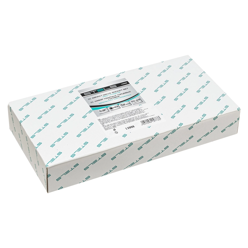 Набор ударных глубоких шестигранных торцевых головок, 1/2", 10-24 мм, в кейсе 12 шт. Stels (13998)