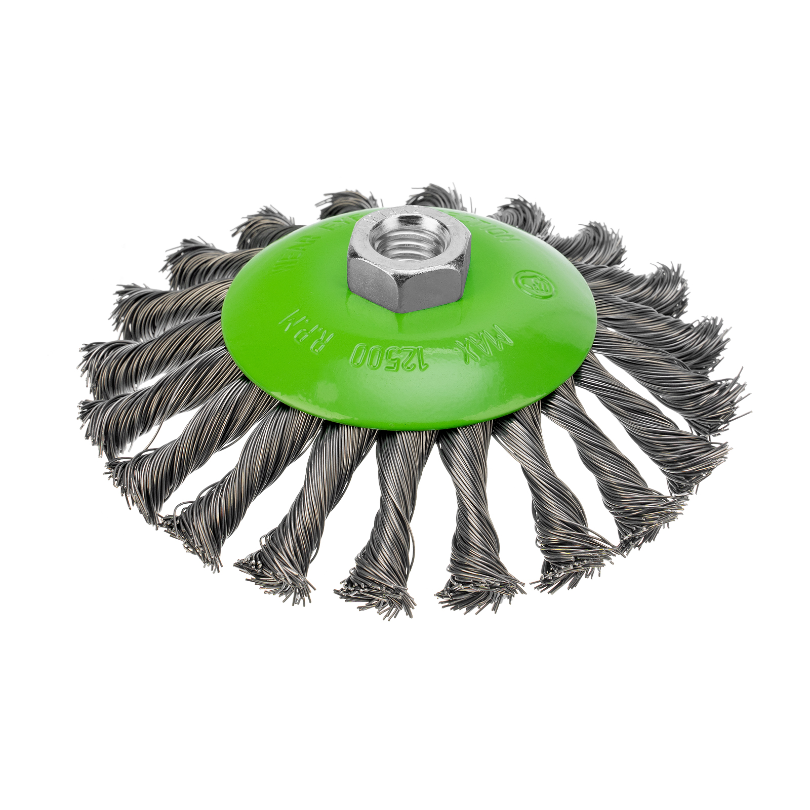 Щетка для УШМ, 125 мм, М14, "тарелка", крученая металлическая проволока Сибртех (746117)