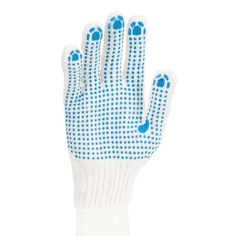 Перчатки х/б, ПВХ покрытие, "Точка", 7 класс (67772)