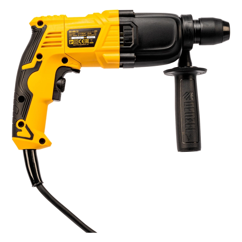 Перфоратор электрический RH-400-12, SDS-plus, 400 Вт, 1.2 Дж, 2 режима Denzel (26601)