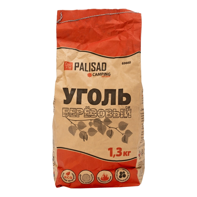 Уголь березовый, 1.3 кг Camping Palisad (69660)