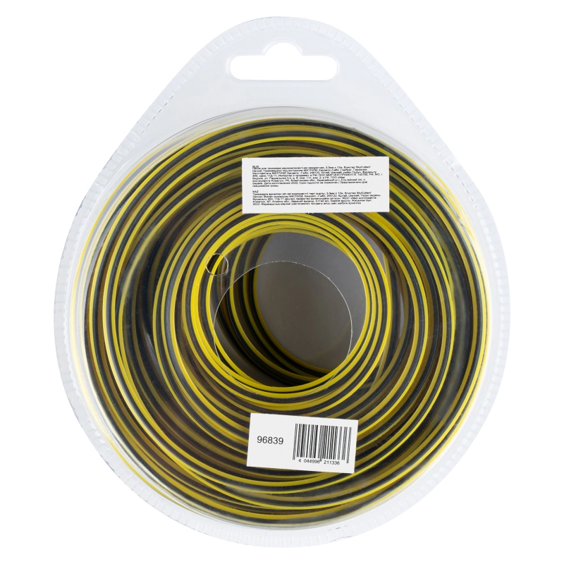 Леска для триммера двухкомпонентная квадратная, 3,0мм х 12м, блистер SkyCutter Denzel (96839)